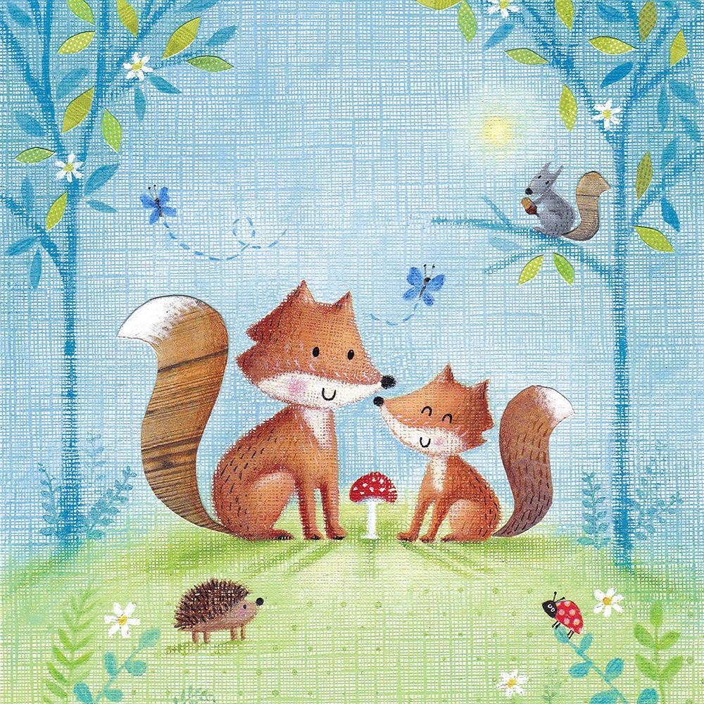 Woodland Family Fox art print by Joanne Cave for $57.95 CAD