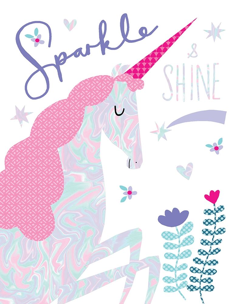 Sparkle Unicorn art print by Charlotte Pepper for $57.95 CAD