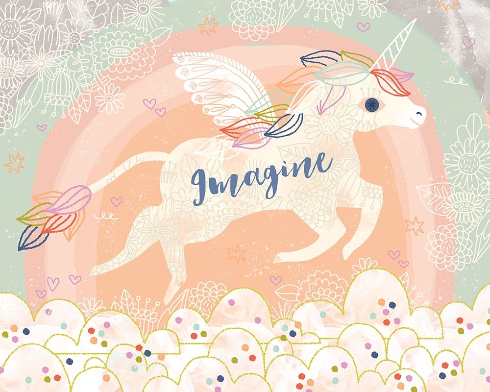 Imagine Unicorn art print by Lizzy Doyle for $57.95 CAD