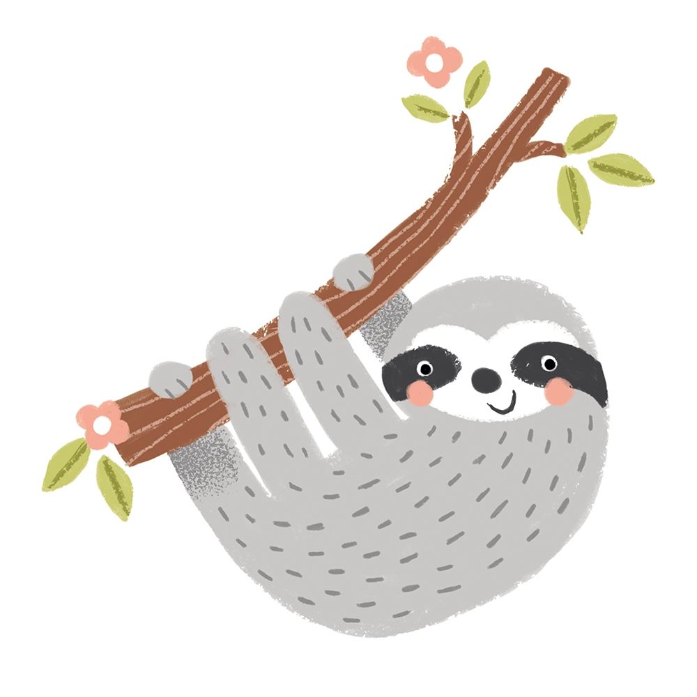 Grey Sloth art print by Louise Anglicas for $57.95 CAD