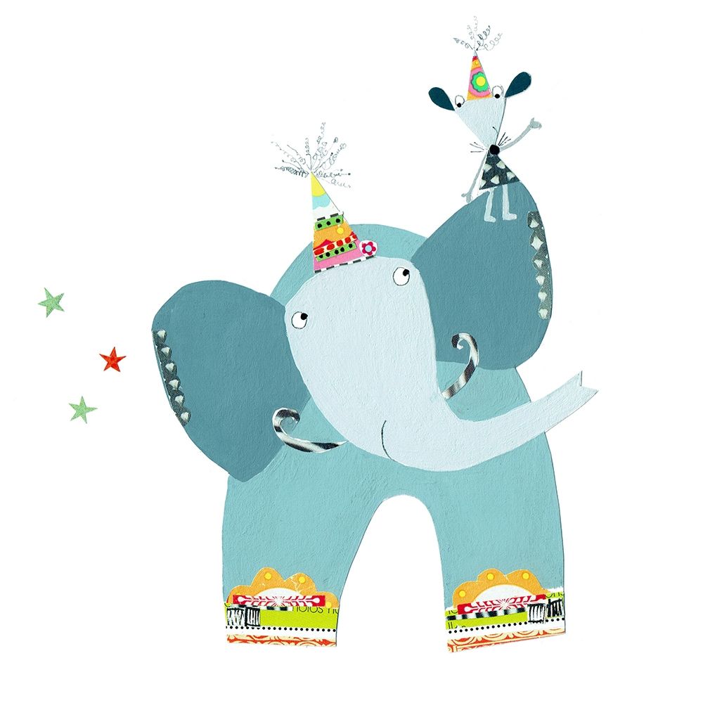 Circus Elephant art print by Kate and Elizabeth Pope for $57.95 CAD