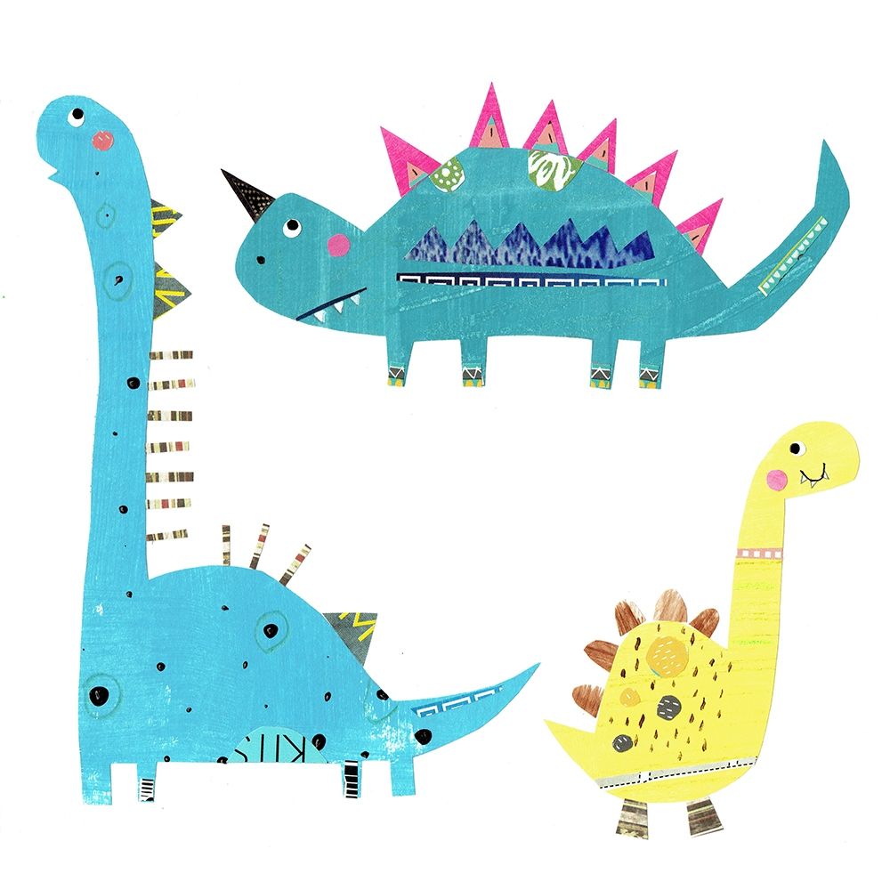 Dino Trio art print by Kate and Elizabeth Pope for $57.95 CAD