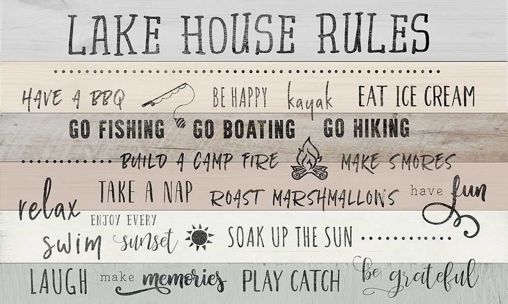 Lake House Rules art print by CAD Designs for $57.95 CAD