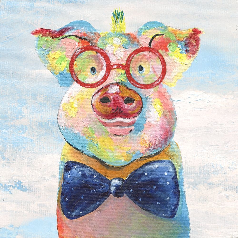 Groovy Pig and Sky art print by Tava Studios for $57.95 CAD