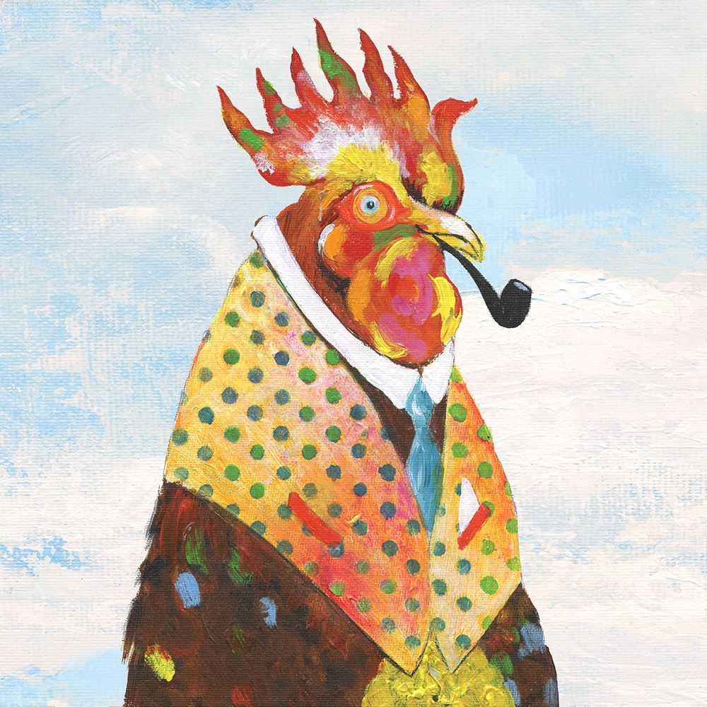 Groovy Rooster and Sky art print by Tava Studios for $57.95 CAD