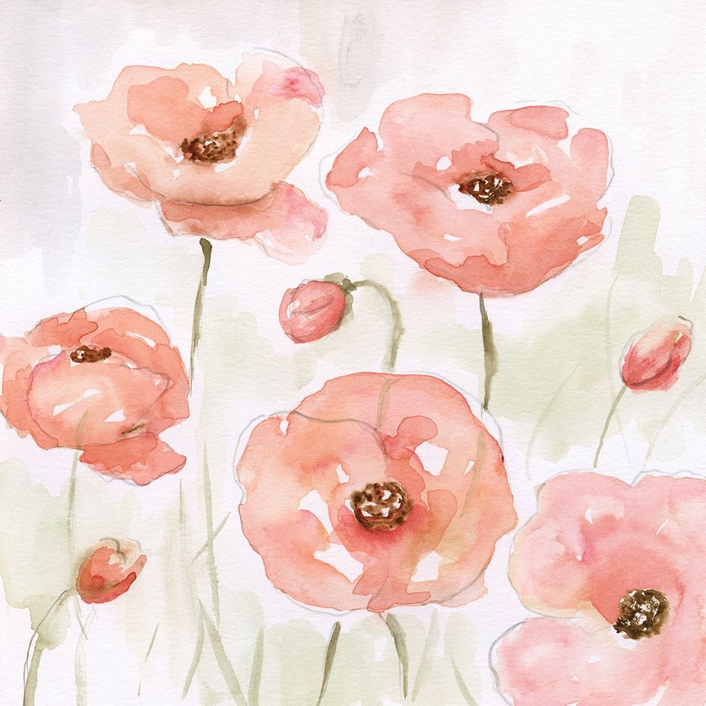 Spring Poppies I art print by Nan for $57.95 CAD