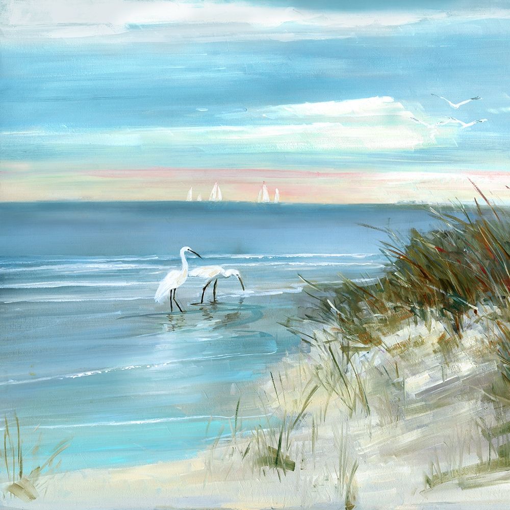 Shore Fishing art print by Sally Swatland for $57.95 CAD