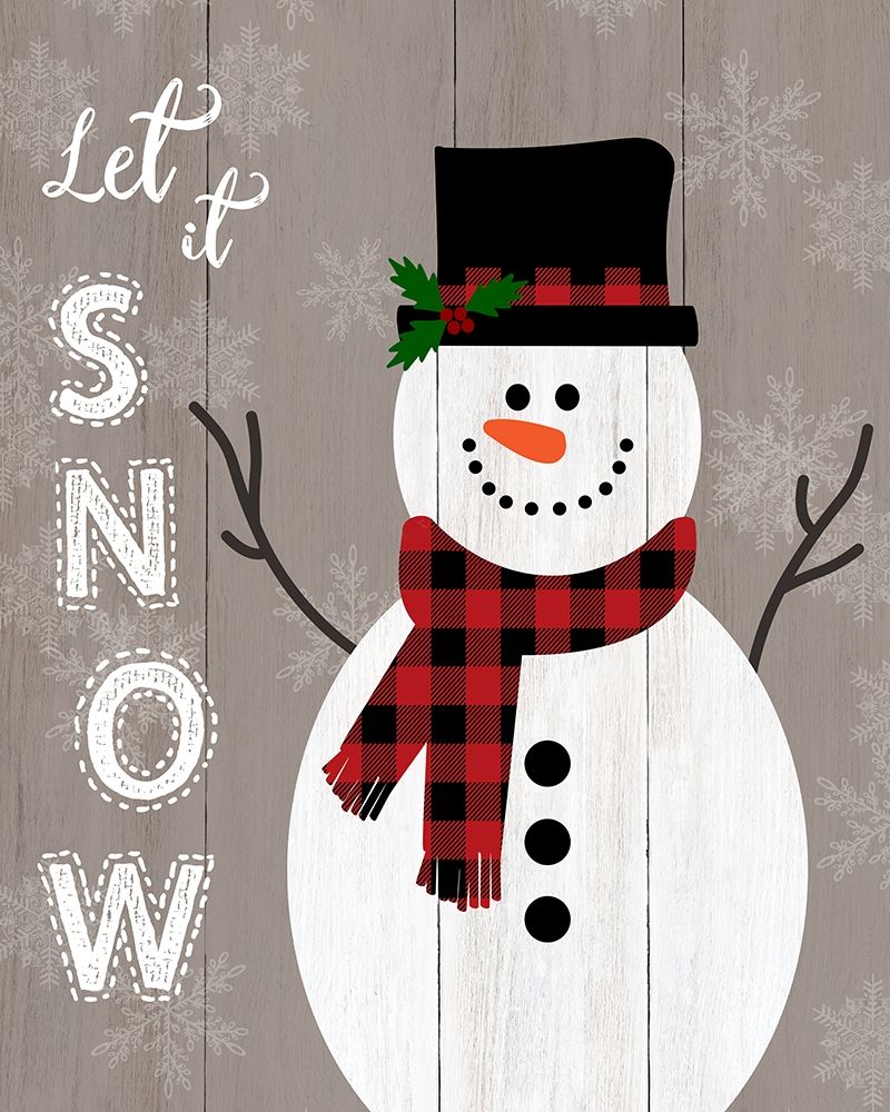 Let it Snow Snowman art print by CAD Designs for $57.95 CAD