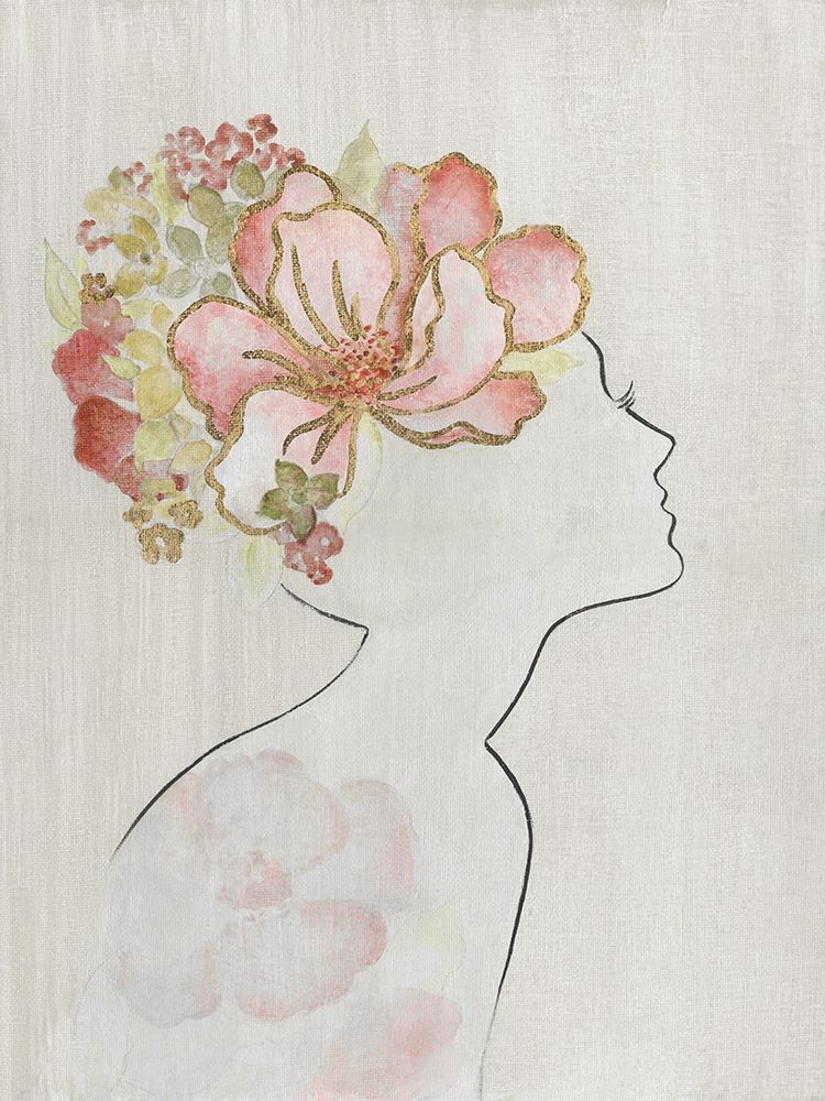 Fashion Floral Silhouette I art print by Tava Studios for $57.95 CAD