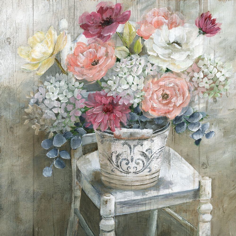 Quaint Cottage Bouquet art print by Nan for $57.95 CAD