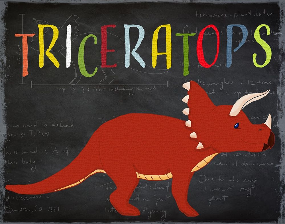 Triceratops art print by Daniela Santiago for $57.95 CAD