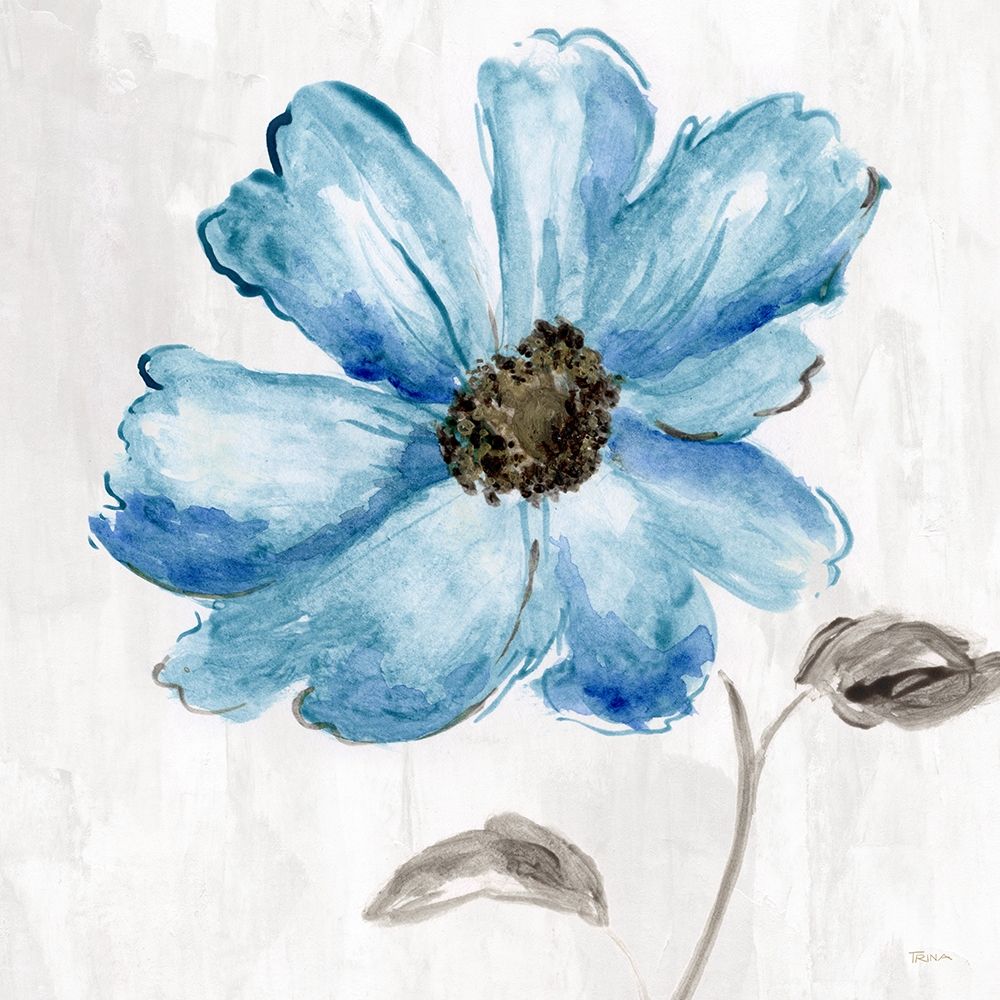 Blue Floral art print by Katrina Craven for $57.95 CAD