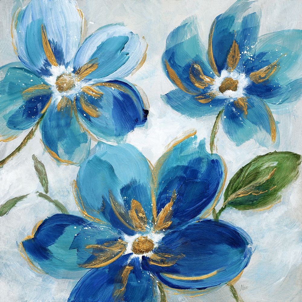 Flowering Blues I art print by Nan for $57.95 CAD