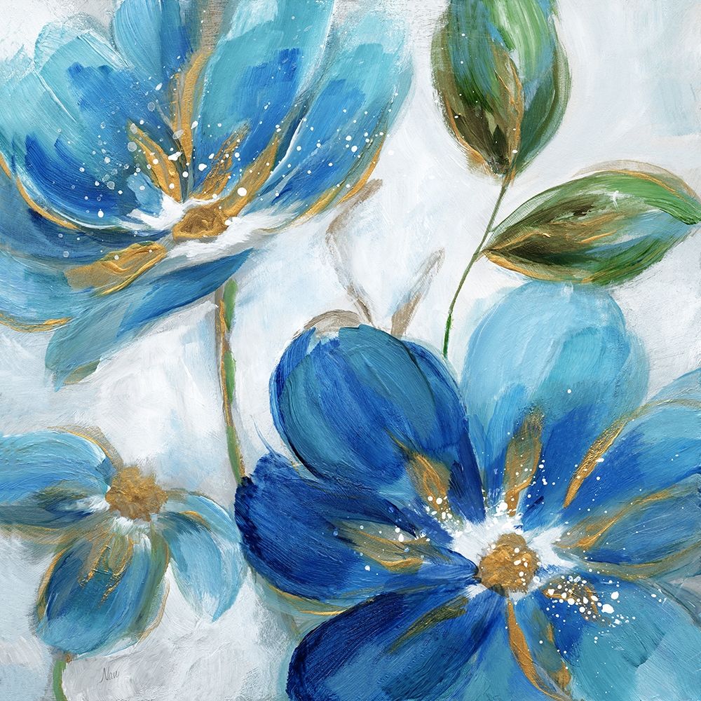 Flowering Blues II art print by Nan for $57.95 CAD