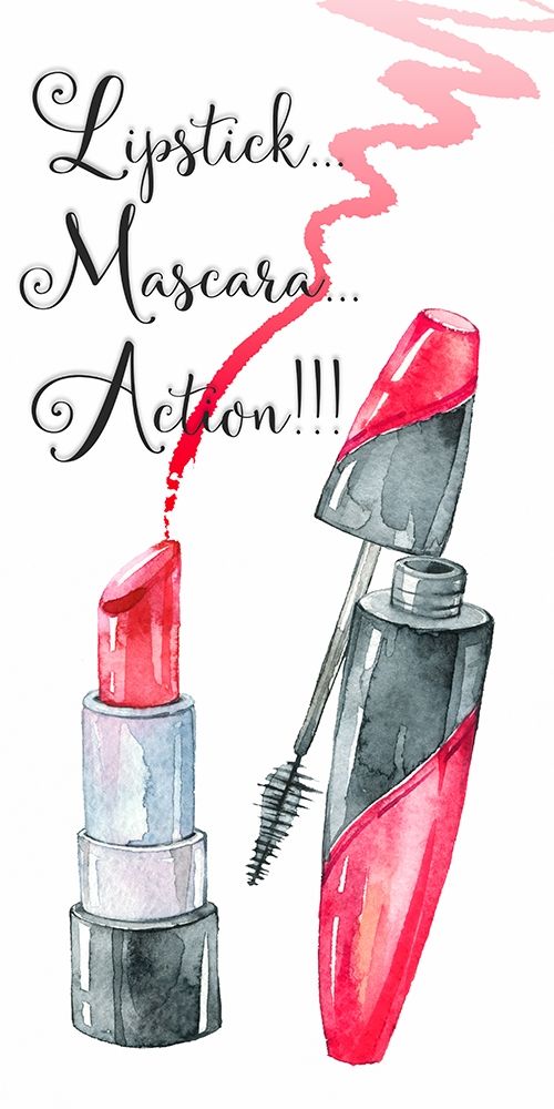 Lipstick, Mascara, Action! art print by Susan Jill for $57.95 CAD