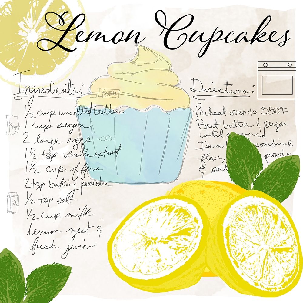 Lemon Cupcakes art print by Daniela Santiago for $57.95 CAD