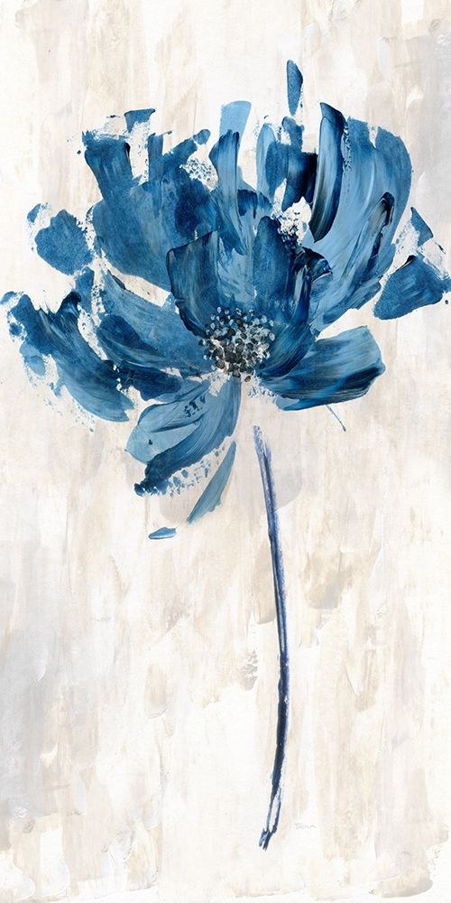 Bluejean Flower II art print by Katrina Craven for $57.95 CAD