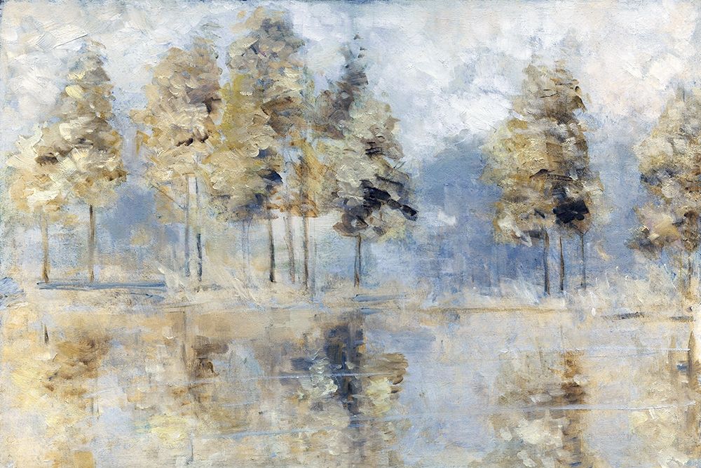 Blue Golden Forest art print by Sally Swatland for $57.95 CAD