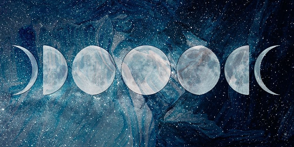 Moon Phases art print by Daniela Santiago for $57.95 CAD