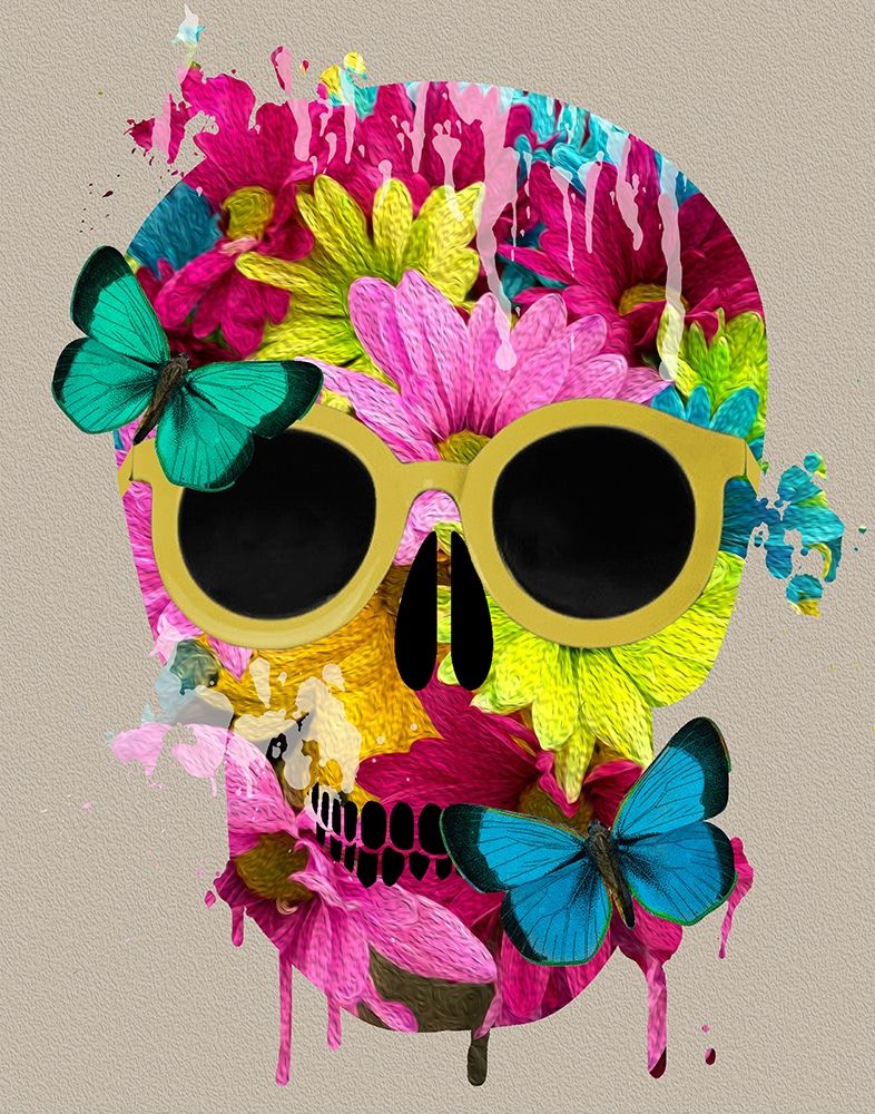 Floral Skull art print by Daniela Santiago for $57.95 CAD