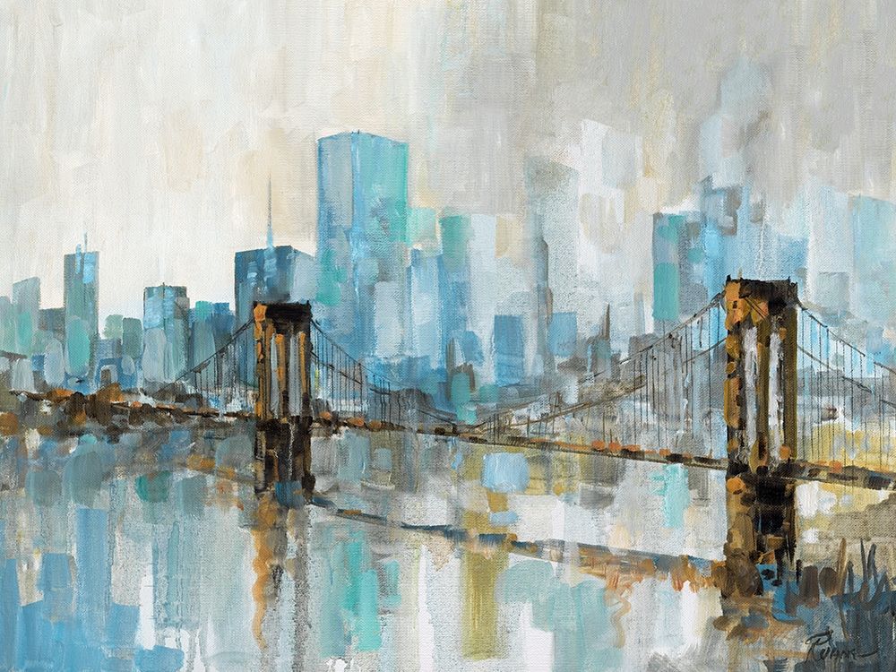 Teal City Shadows art print by Ruane Manning for $57.95 CAD