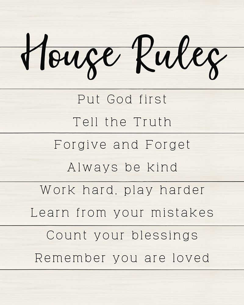 House Rules art print by CAD Designs for $57.95 CAD
