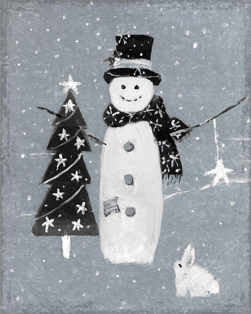 Galvanized Snowman I art print by Sally Swatland for $57.95 CAD