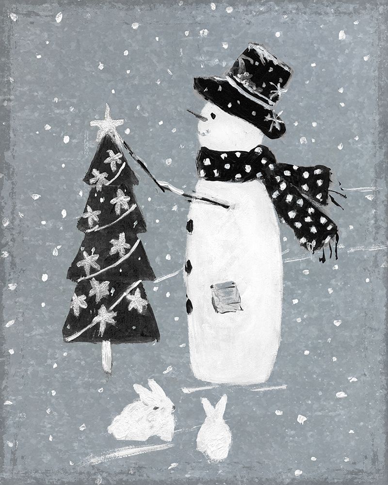 Galvanized Snowman II art print by Sally Swatland for $57.95 CAD