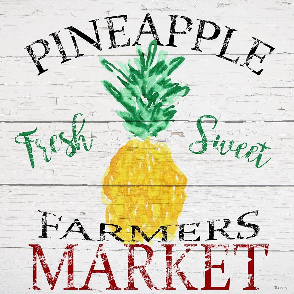 Farmers Market Pineapple art print by Katrina Craven for $57.95 CAD