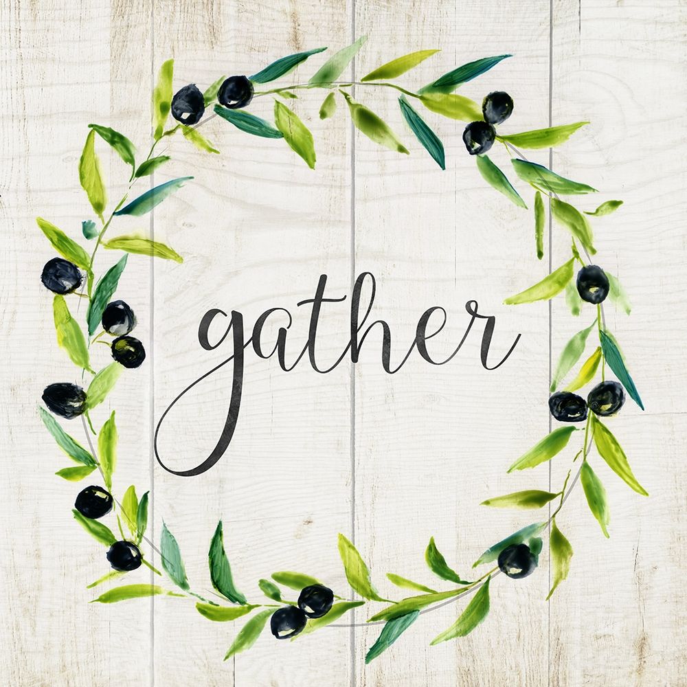 Gather Olive Wreath art print by Nan for $57.95 CAD