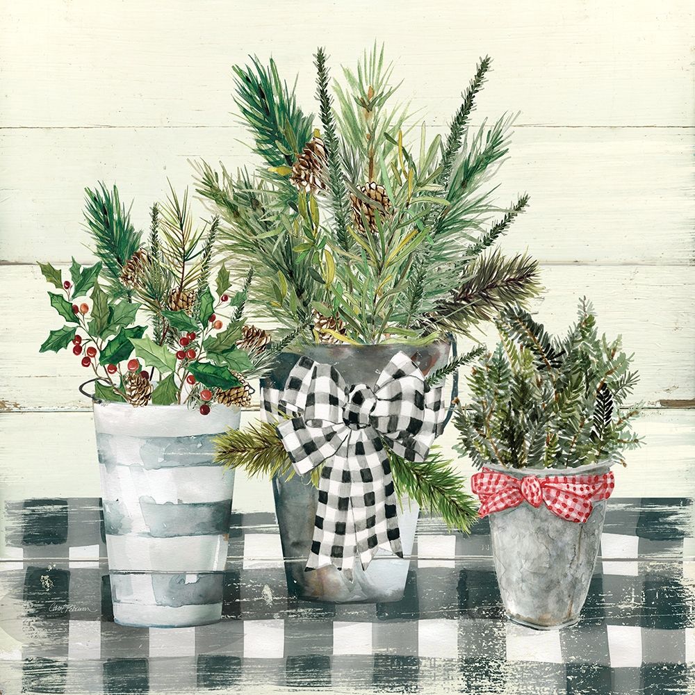 Christmas Gingham I art print by Carol Robinson for $57.95 CAD