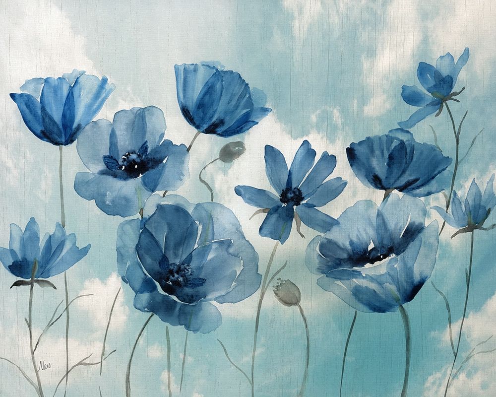 Springing Up Blue art print by Nan for $57.95 CAD