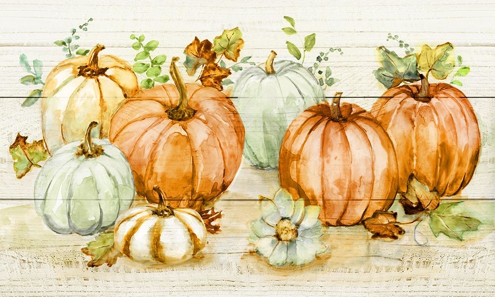 Harvest Pumpkins art print by Nan for $57.95 CAD