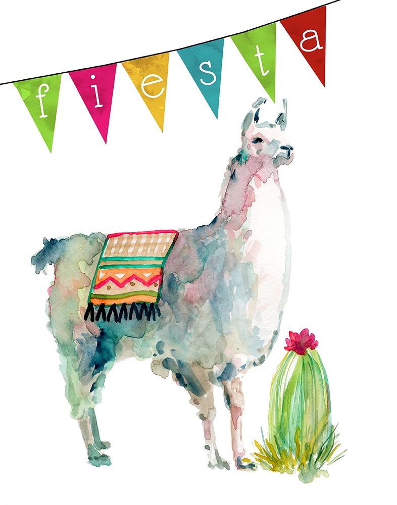 Fiesta Llama I art print by Carol Robinson for $57.95 CAD