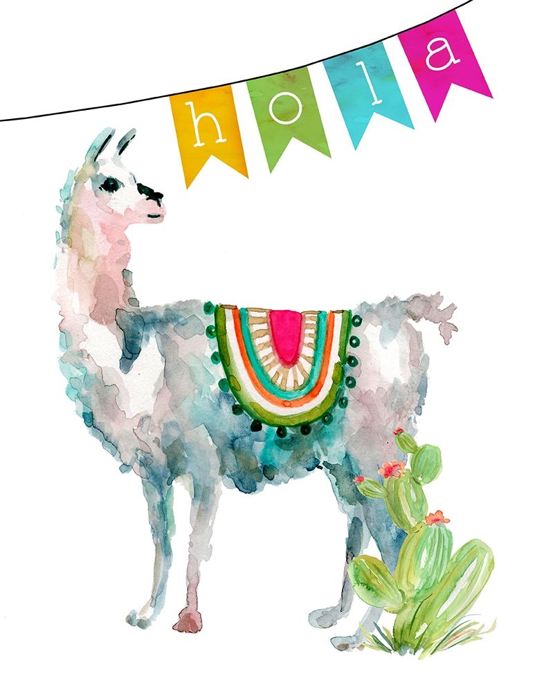 Fiesta Llama II art print by Carol Robinson for $57.95 CAD