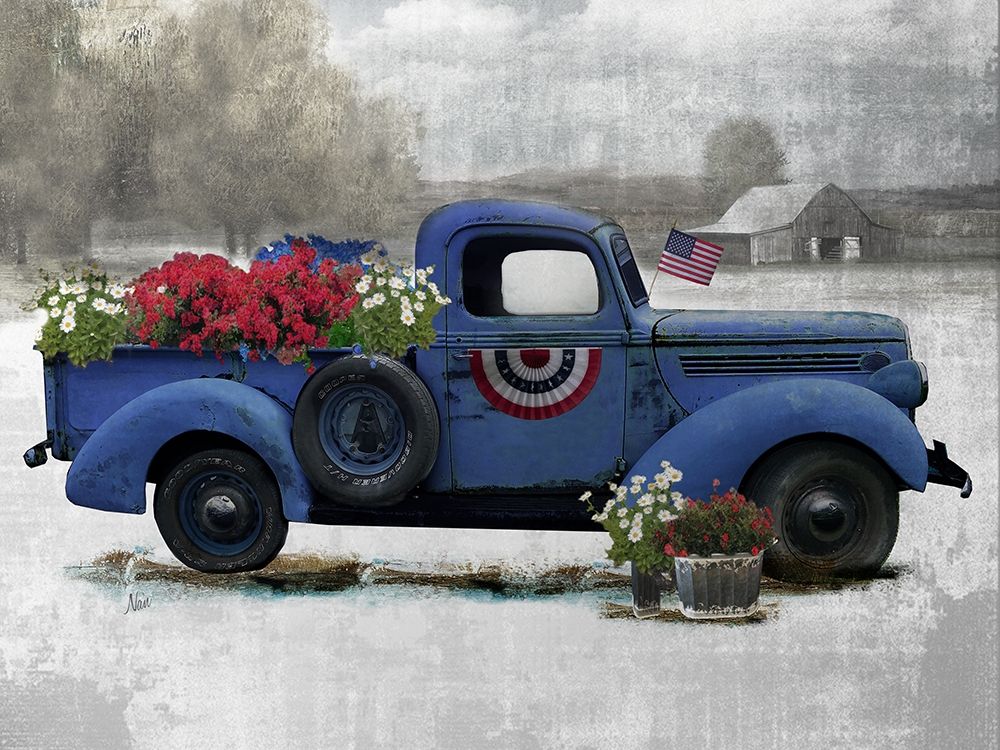 American Truck Blue art print by Nan for $57.95 CAD