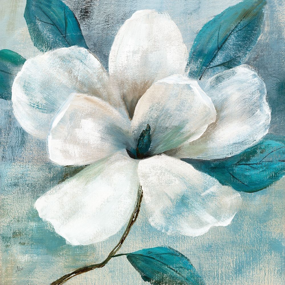 Teal Magnolia I art print by Nan for $57.95 CAD