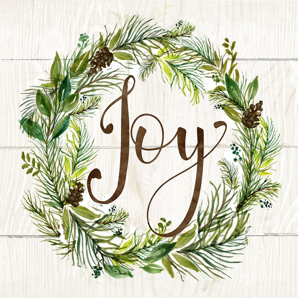 Joy Wreath art print by Nan for $57.95 CAD