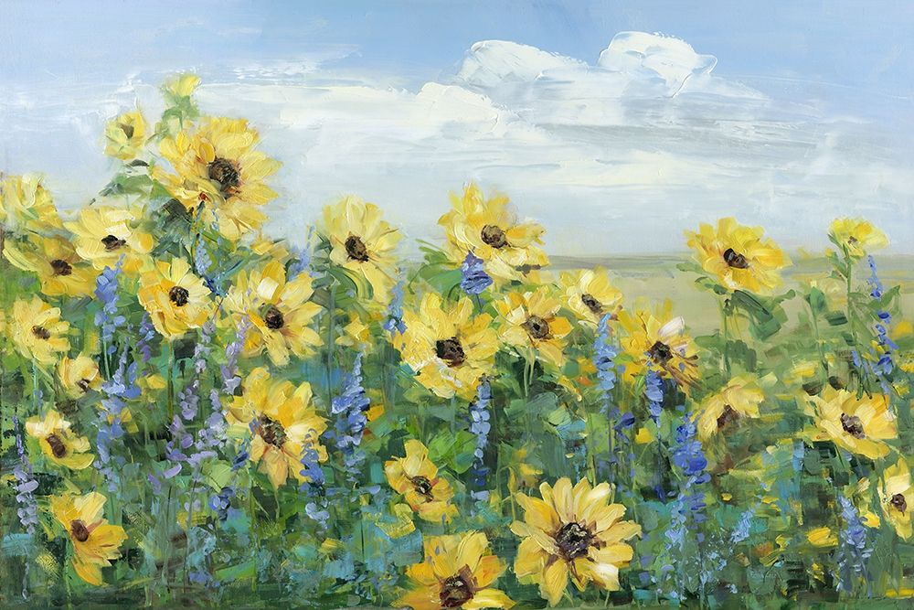 Sunflower Fields Forever art print by Katrina Craven for $57.95 CAD