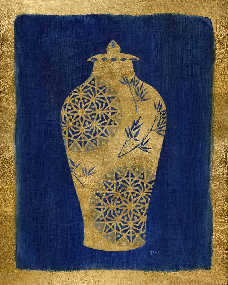 Sapphire and Gold Urn II art print by Tava Studios for $57.95 CAD