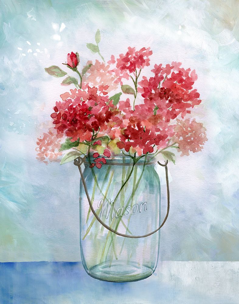 Red Geraniums art print by Nan for $57.95 CAD