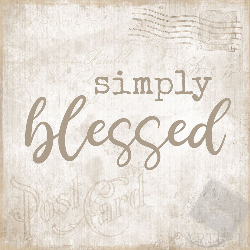 Designs - Postcard Blessed art print by CAD Designs for $57.95 CAD