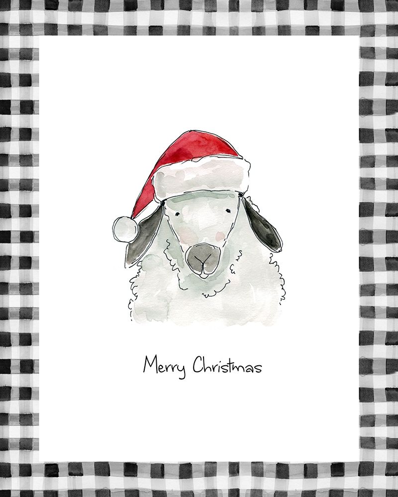 Merry Christmas Sheep art print by Carol Robinson for $57.95 CAD