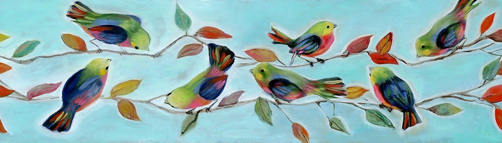 Bitty Birds Hangout art print by Donna Brooks for $57.95 CAD