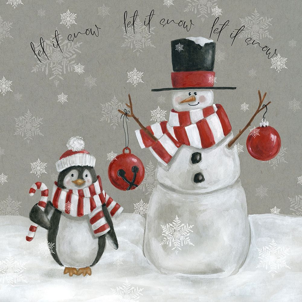 Snow Penguins Let it Snow art print by Carol Robinson for $57.95 CAD