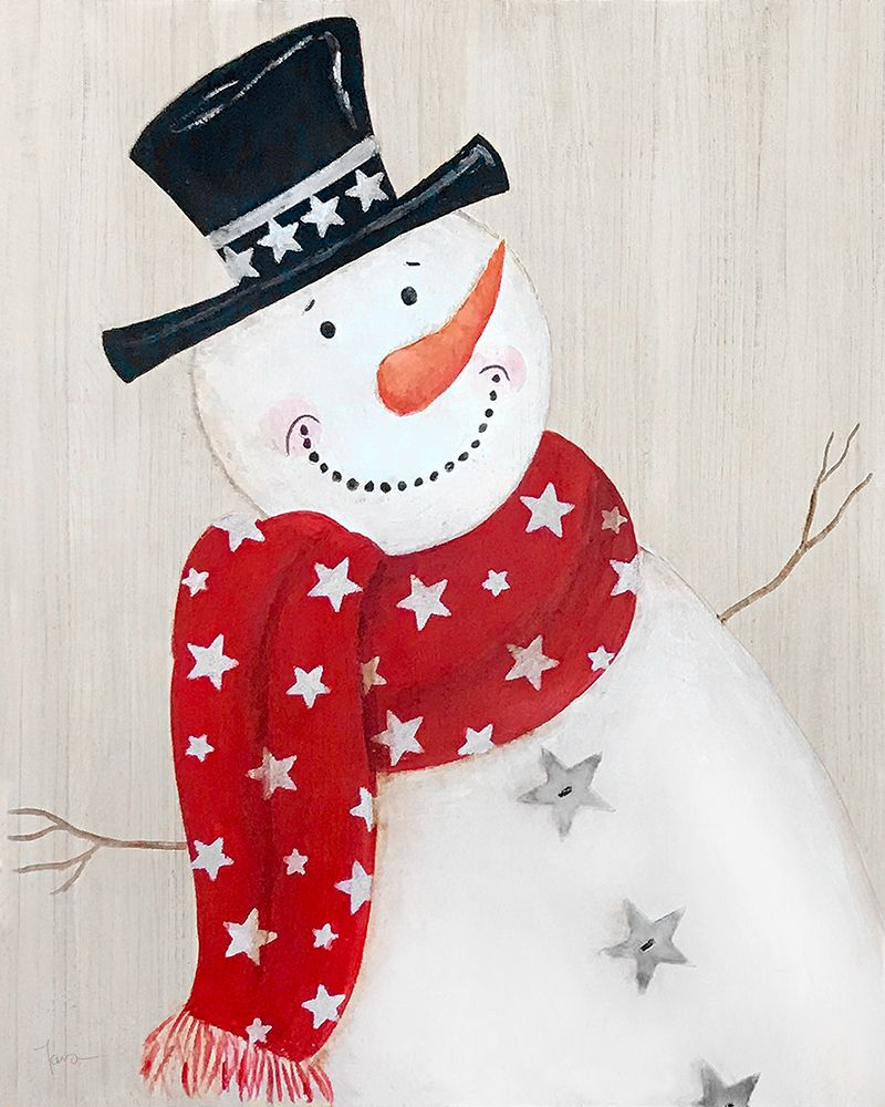 Festive Snowman I art print by Tava Studios for $57.95 CAD