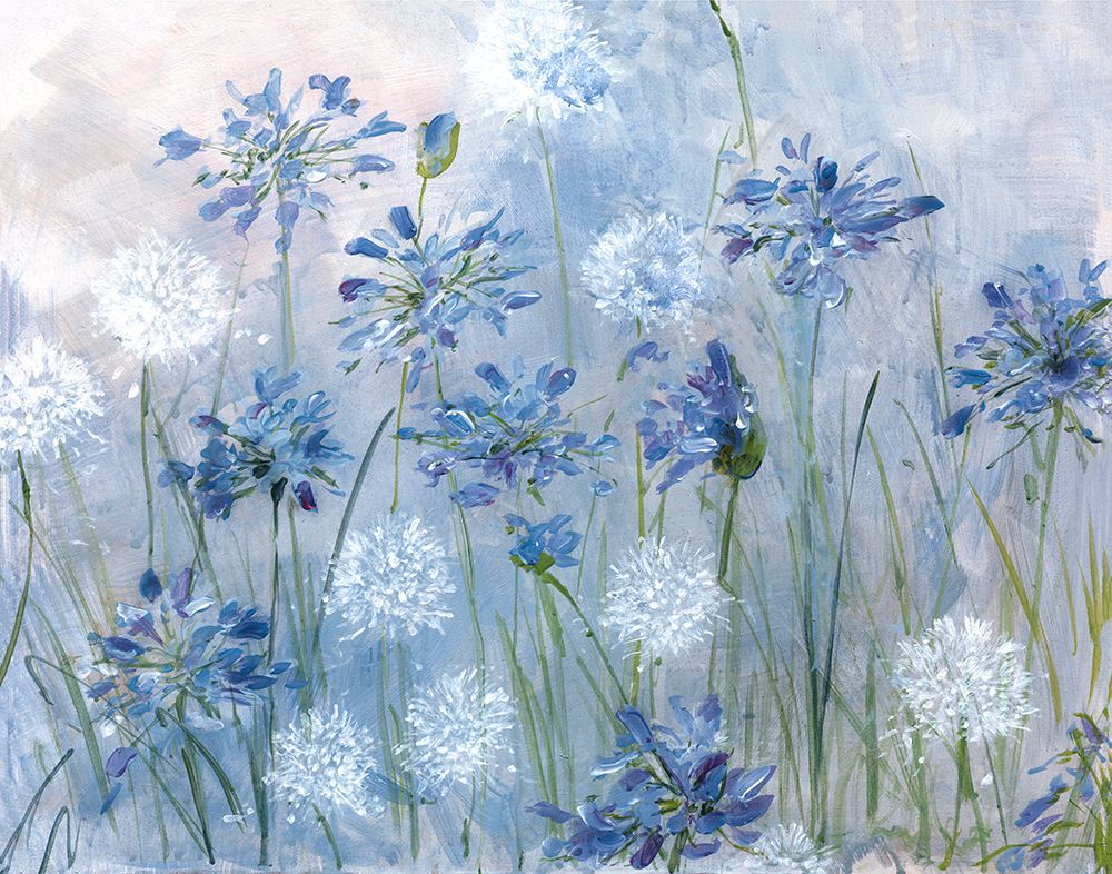Dandelion and Agapanthus art print by Sally Swatland for $57.95 CAD