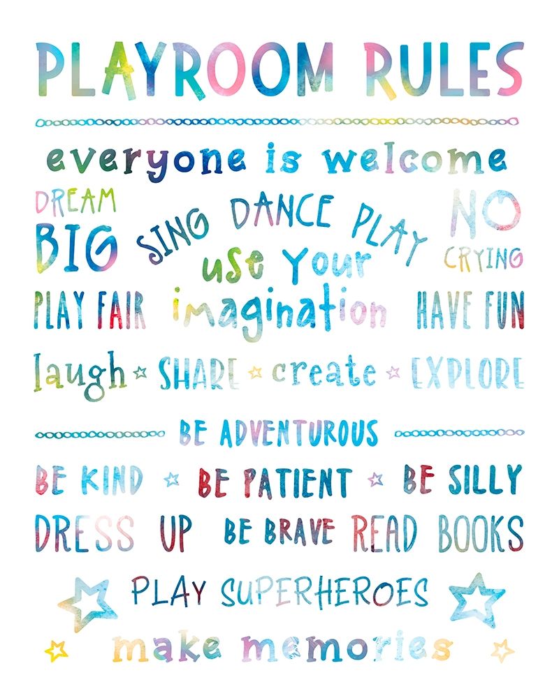 Playroom Rules art print by CAD Designs for $57.95 CAD