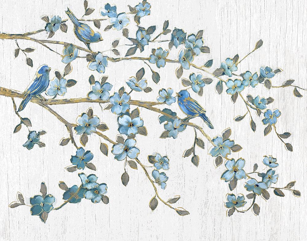 Blooming Bluebirds art print by Nan for $57.95 CAD