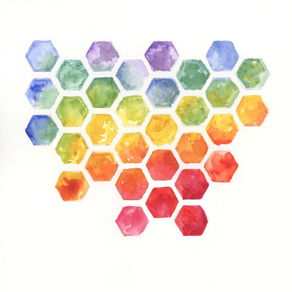Color Pop Hive art print by Nan for $57.95 CAD